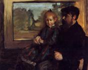 埃德加 德加 : Henri Rouart and His Daughter Helene